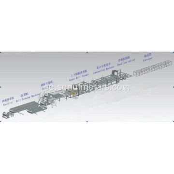 Beklädnad stålplåt EPS sandwich panel formningsmaskin